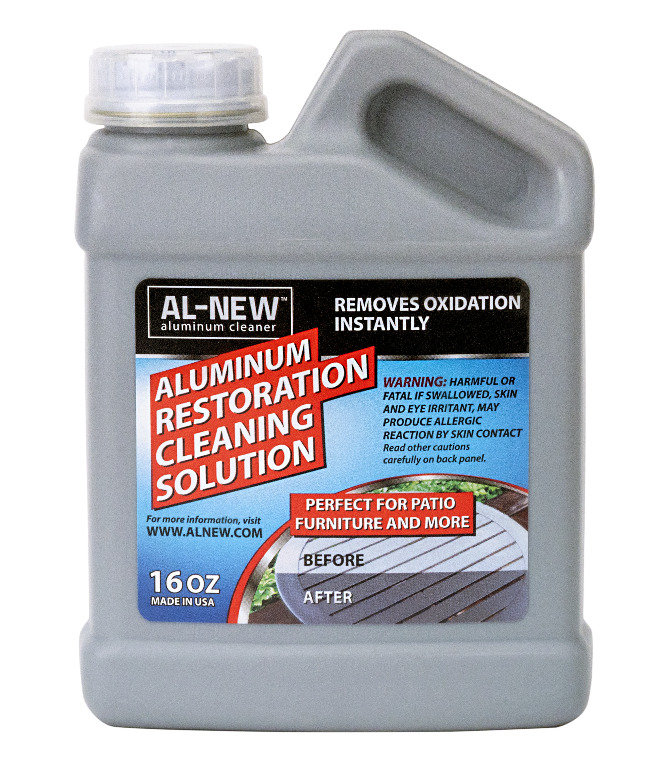 AL-NEW Aluminum Restoration Cleaning Solution Kit, 16 Ounce Kit, Gray
